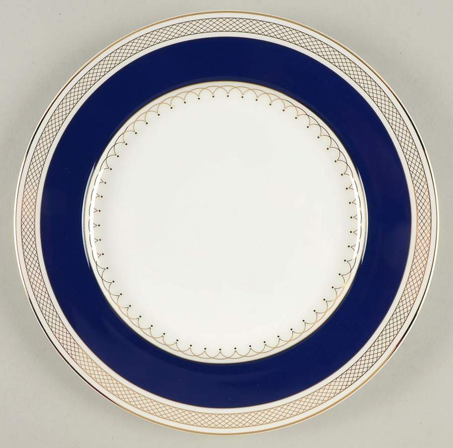 Lattice Gold Accent Luncheon Plate by Nikko-1