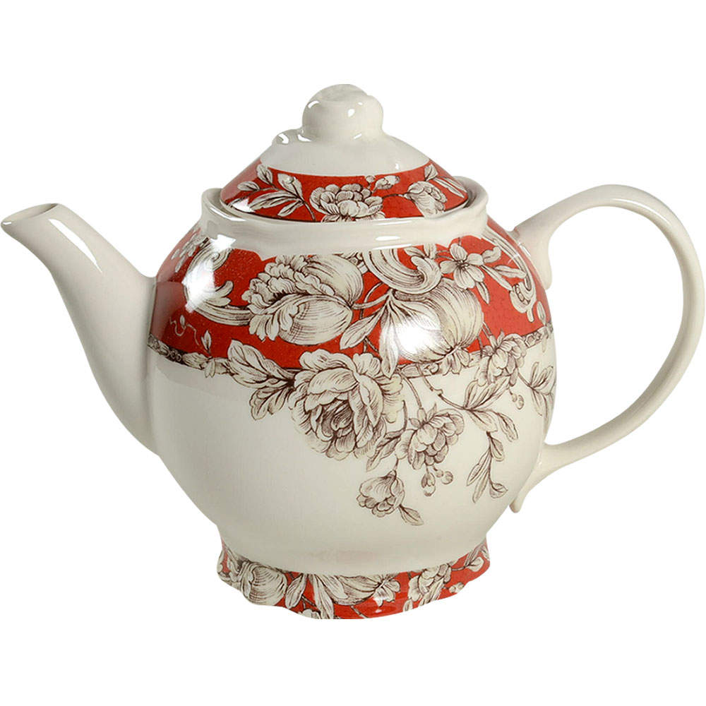 Hawthorne Brick Red Teapot & Lid by Noble Excellence-1