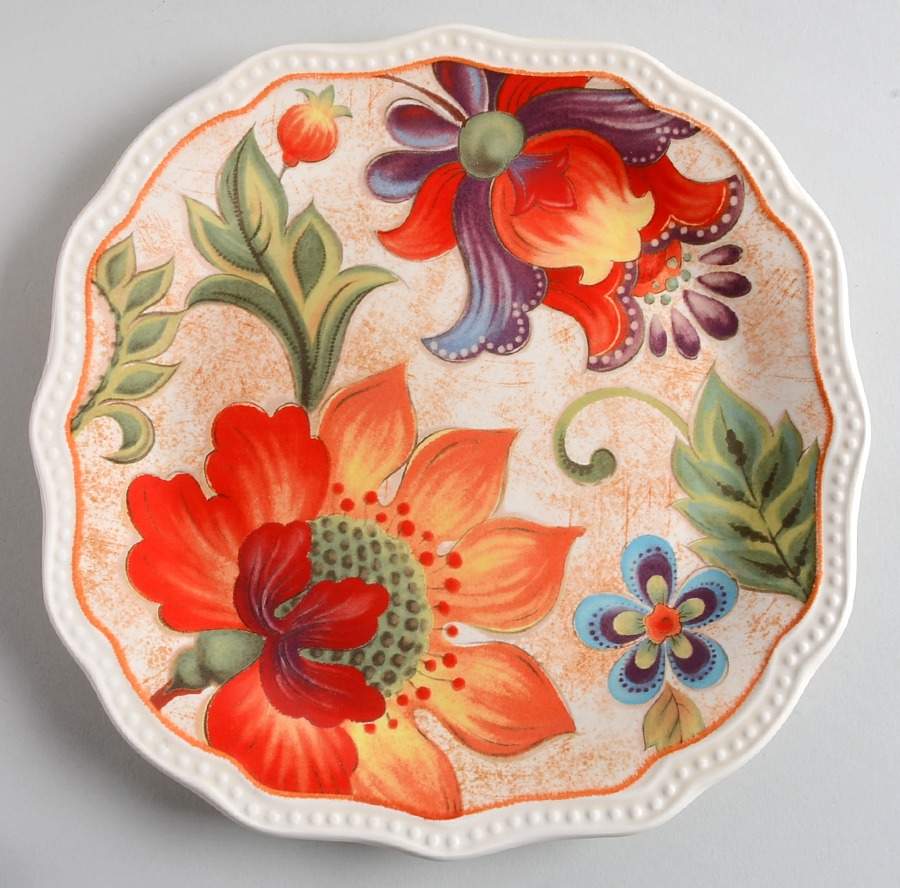 Majestic Floral Salad Plate by Noble Excellence-1
