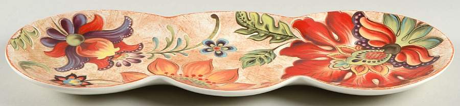Majestic Floral 3 Section Server by Noble Excellence-1