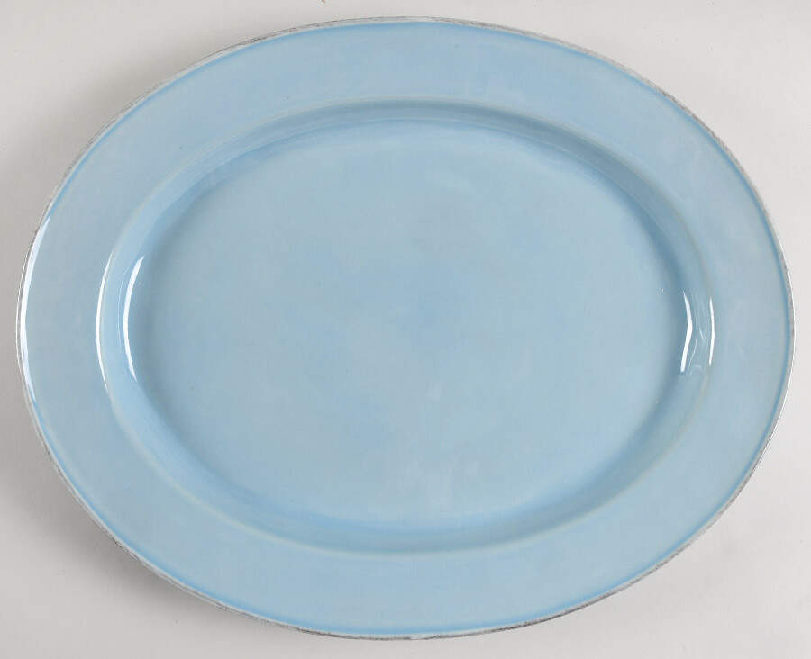 Astoria Blue 15" Oval Serving Platter by Noble Excellence-1
