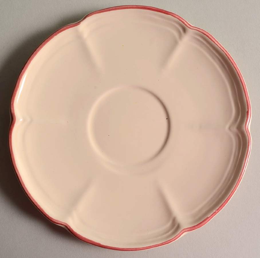 Armorial Red Saucer by Niderviller (France)-1