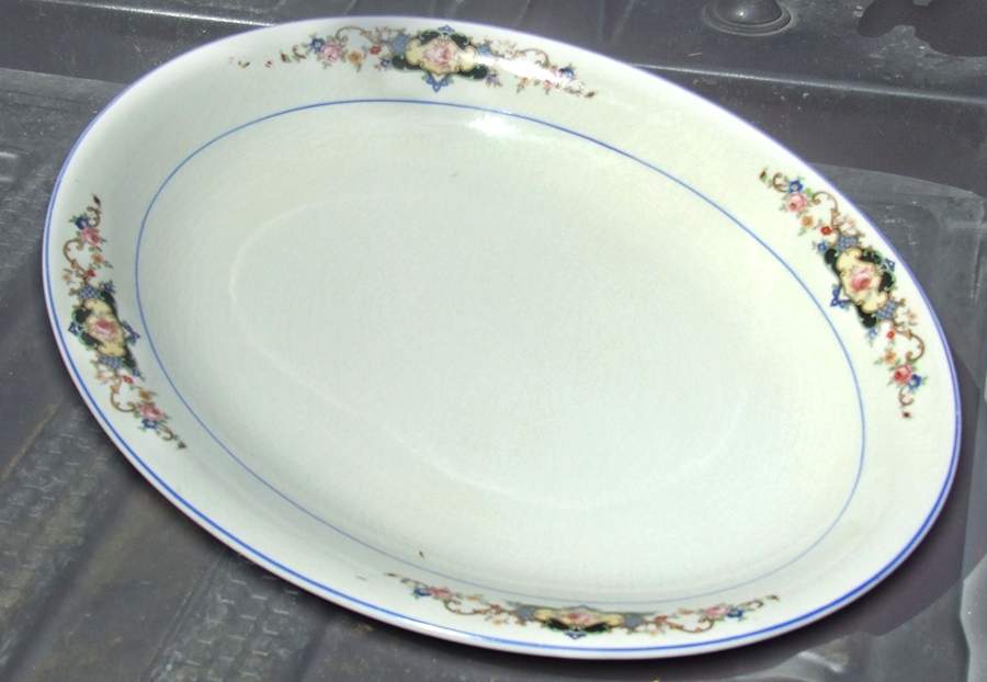 NAI40 9" Oval Vegetable Bowl by National China (USA)-1