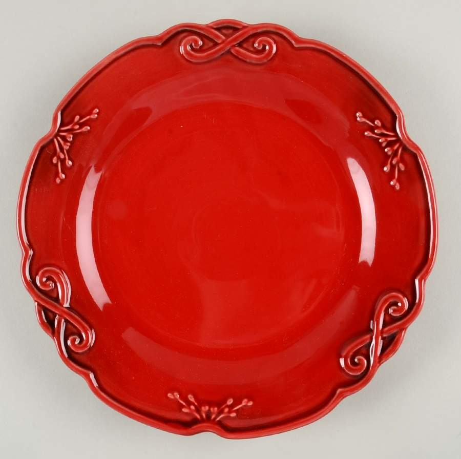 NCE5-Red Dinner Plate by Nocal Ceramics, LDA-1