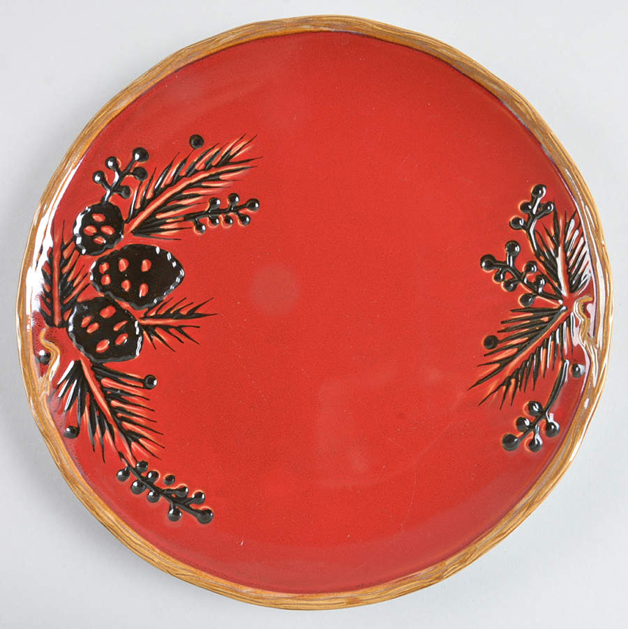 Northwoods Red Dinner Plate by North Pole Trading Co.-1