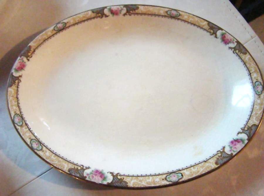 NAI41 14" Oval Serving Platter by National China (USA)-1
