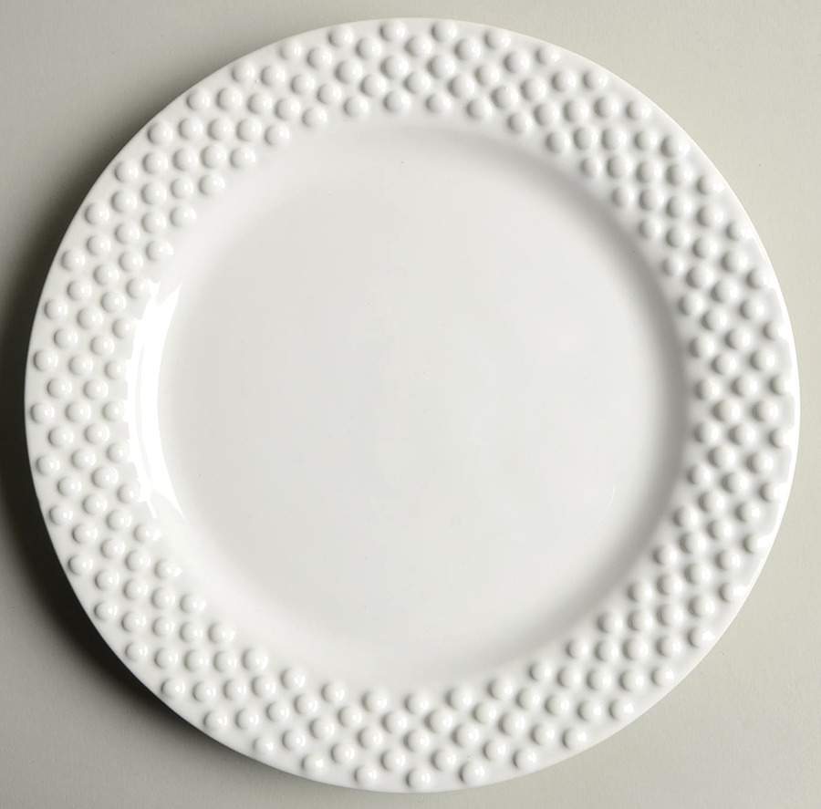 NCE9 White Salad Plate by Nocal Ceramics, LDA-1