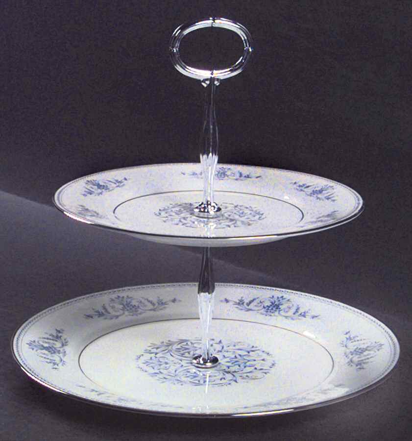 Bryn Mawr 6 5/8"-10"  2 Tiered Serving Tray (Dp, Sp) HC by Oxford (Div of Lenox)-1