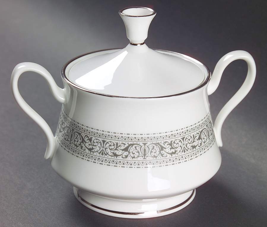 Filigree Sugar Bowl & Lid by Oxford (Div of Lenox)-1