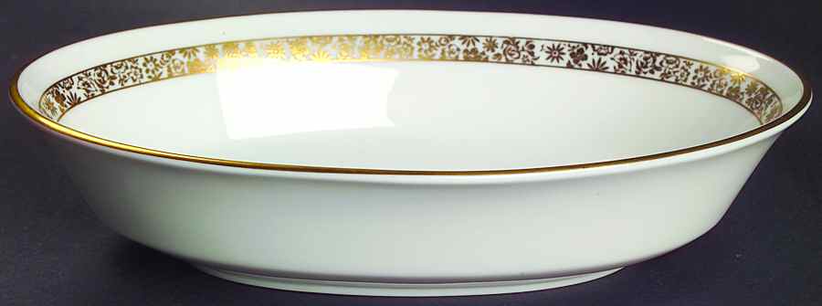 Golden Glen 8" Oval Vegetable Bowl by Oxford (Div of Lenox)-1