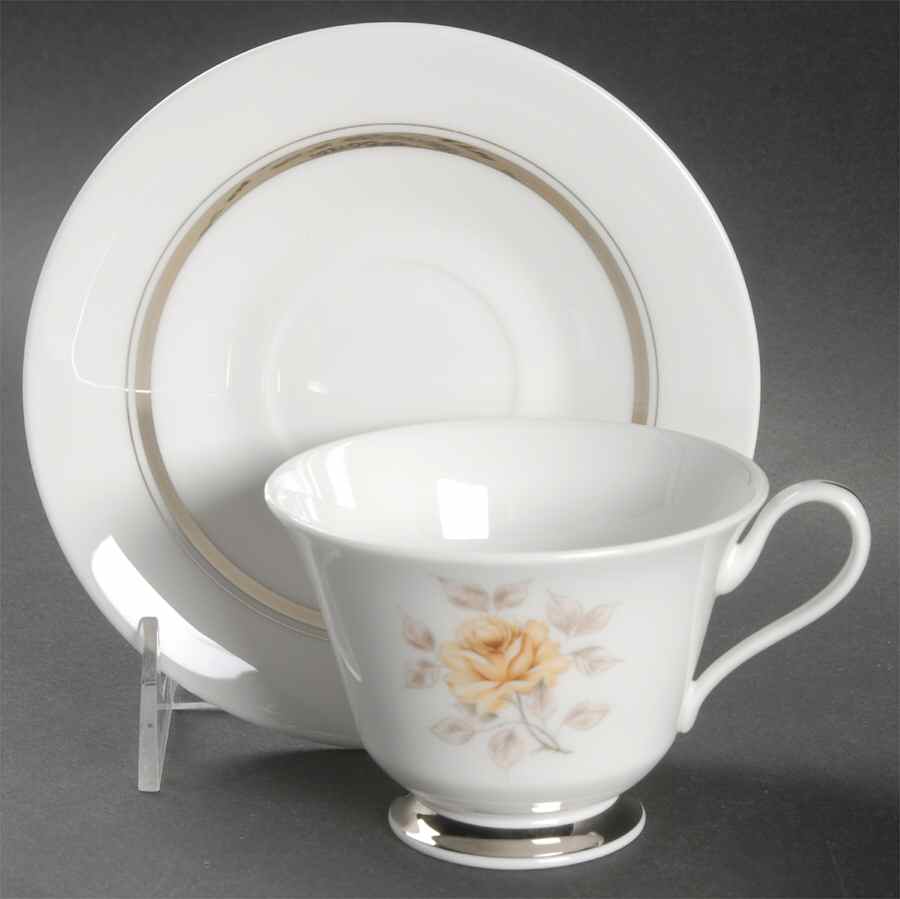Sharon Footed Cup & Saucer Set by Oxford (Div of Lenox)-1