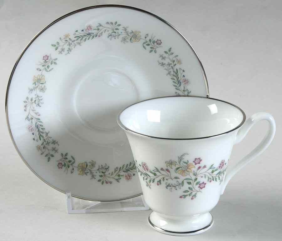 Tenderly Footed Demitasse Cup & Saucer Set by Oxford (Div of Lenox)-1