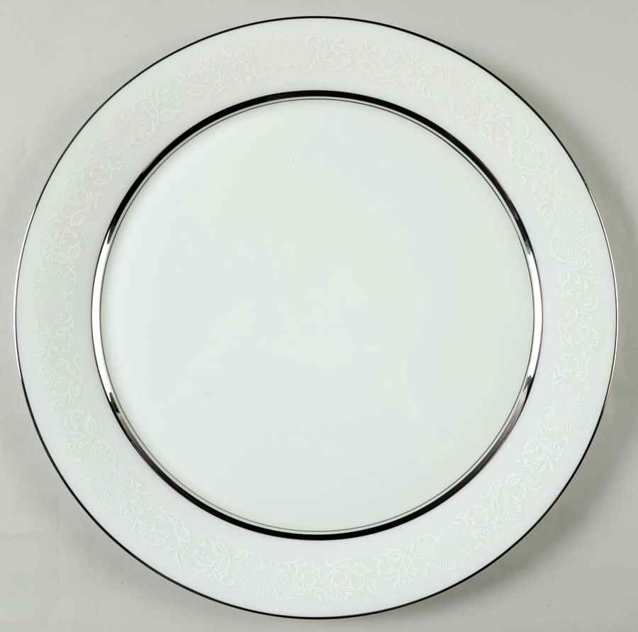 White Echo 12" Chop Plate (Round Platter) by Oxford (Div of Lenox)-1