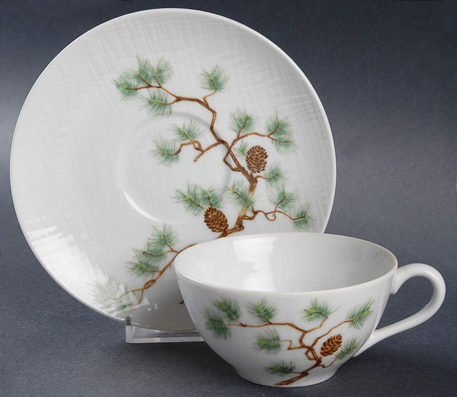 Rainier Pine Flat Cup & Saucer Set by Omega-1