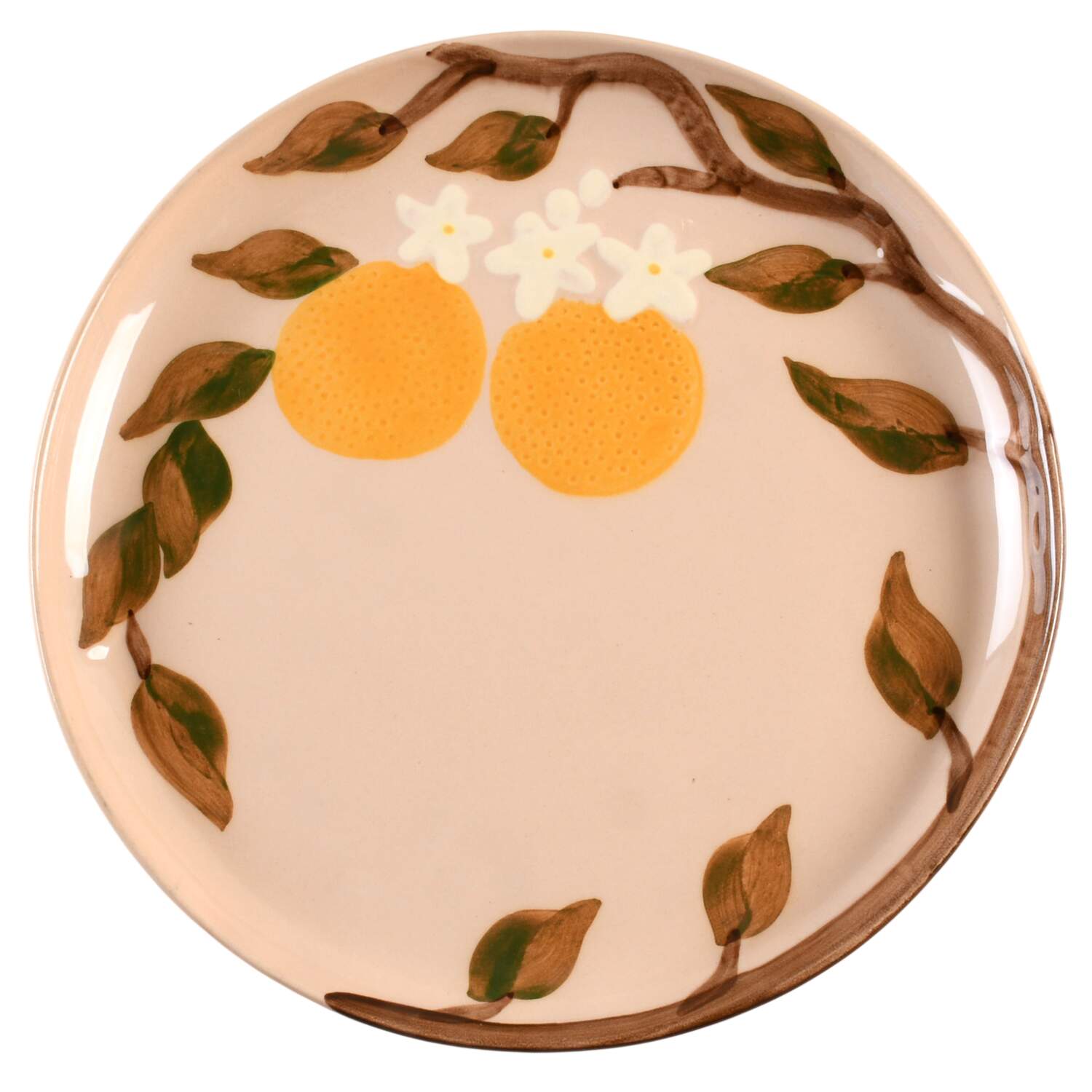 Orange Blossom Pinkish Beige Dinner Plate by Orchard-1