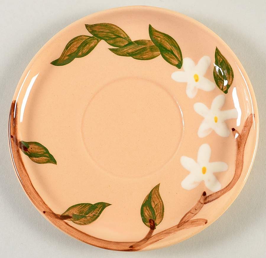 Orange Blossom Pinkish Beige Saucer by Orchard-1