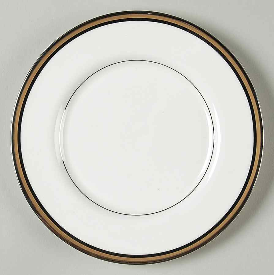 Mixed Media Black Bread & Butter Plate by Oscar De La Renta-1