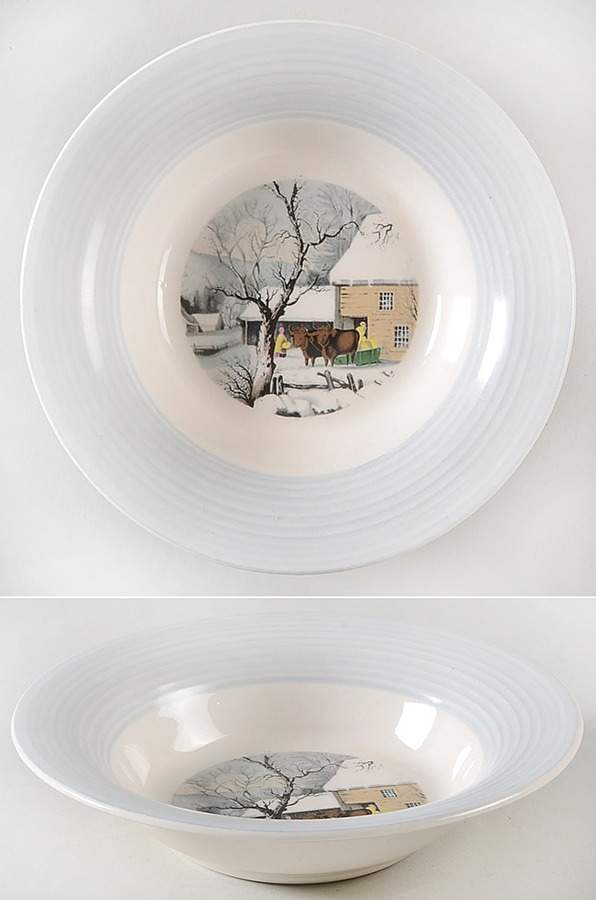 Currier & Ives Fruit/Dessert (Sauce) Bowl by Ovington's-1