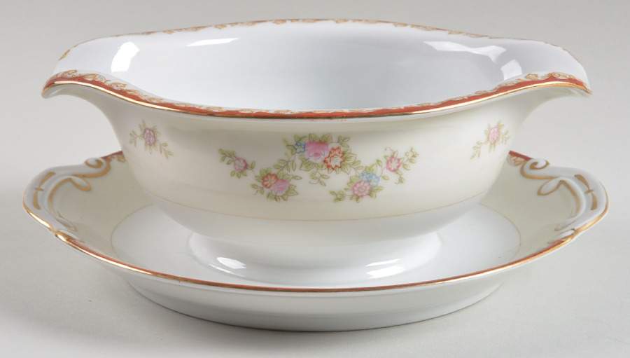 ORI7 Gravy Boat with Attached Underplate by Orion (Japan)-1