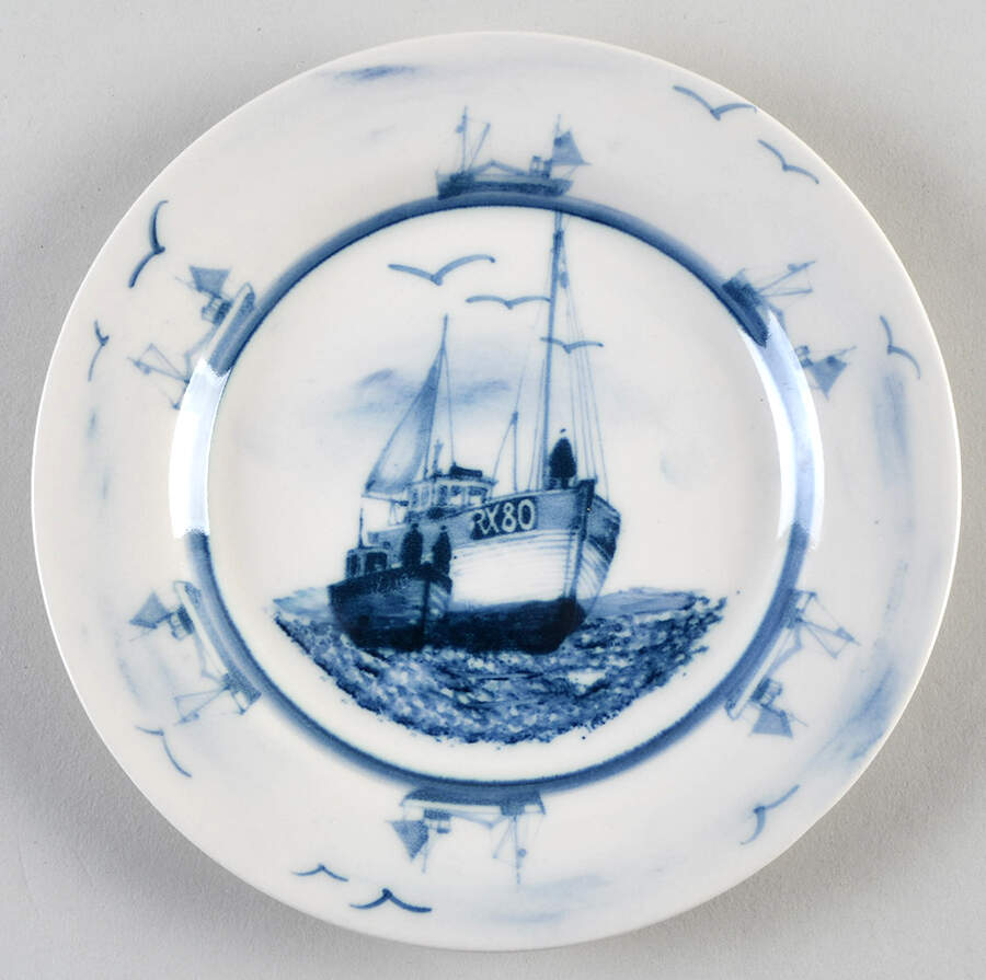 Nautical Salad Plate by Oxney Green-1