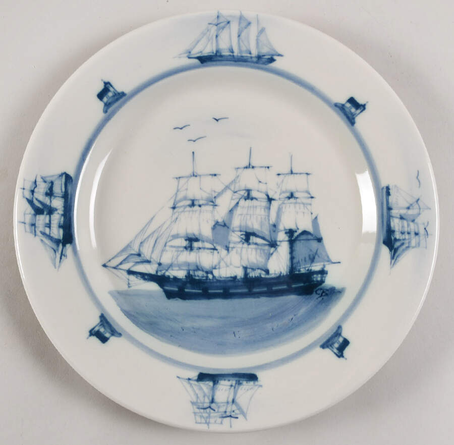 Nautical Dinner Plate by Oxney Green-1