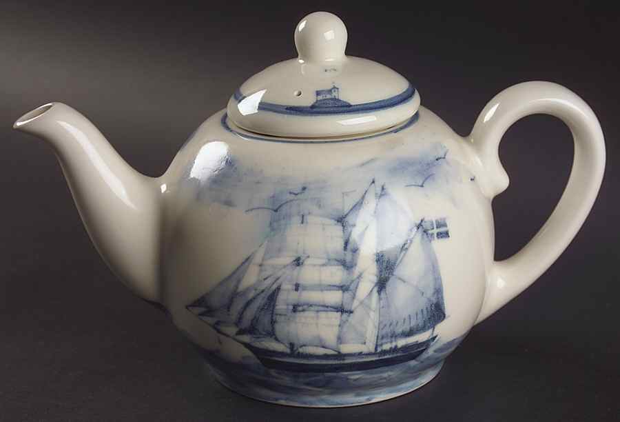 Nautical Teapot & Lid by Oxney Green-1