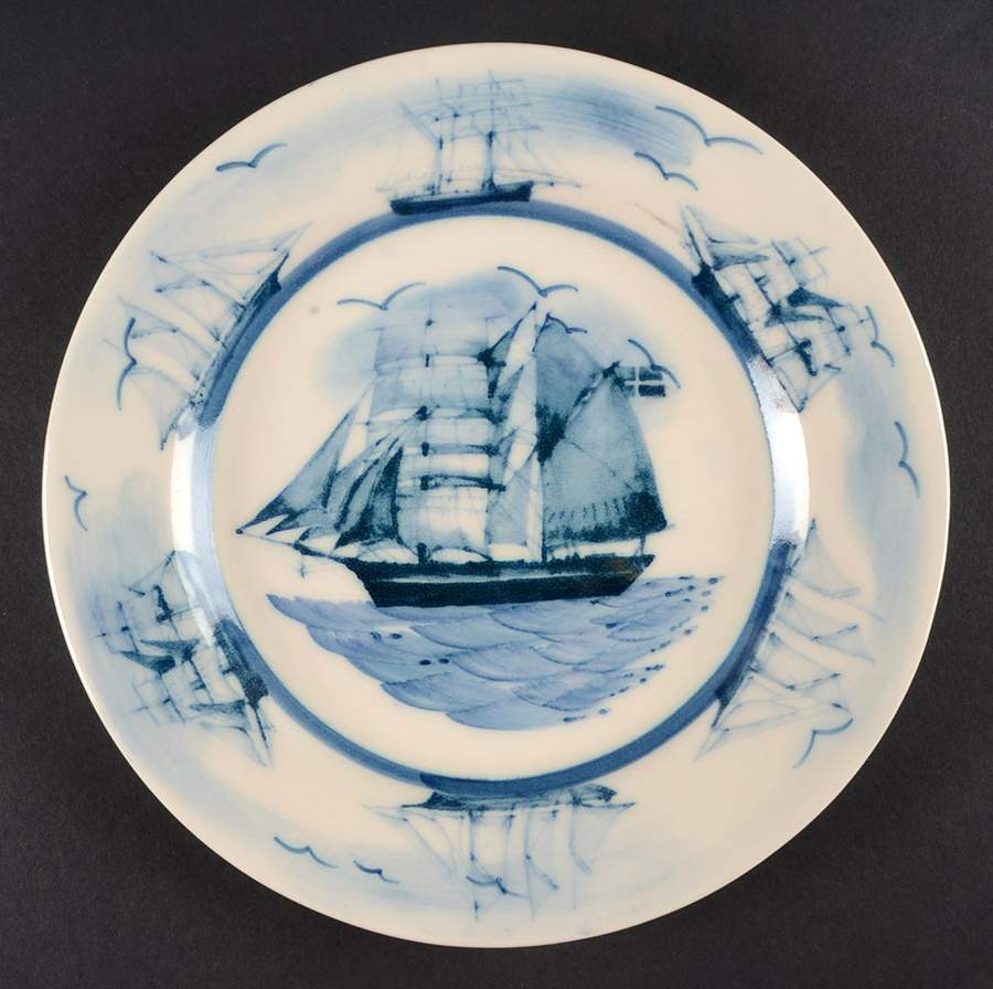 Nautical Salad Plate by Oxney Green-1