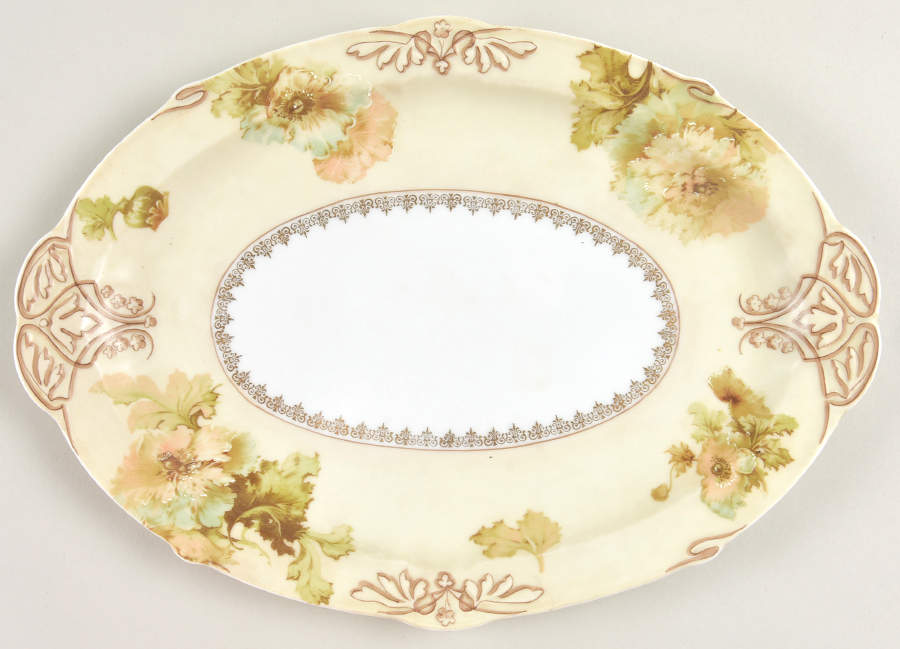 16 (Clarion Shape) 11" Oval Serving Platter by Hermann Ohme-1