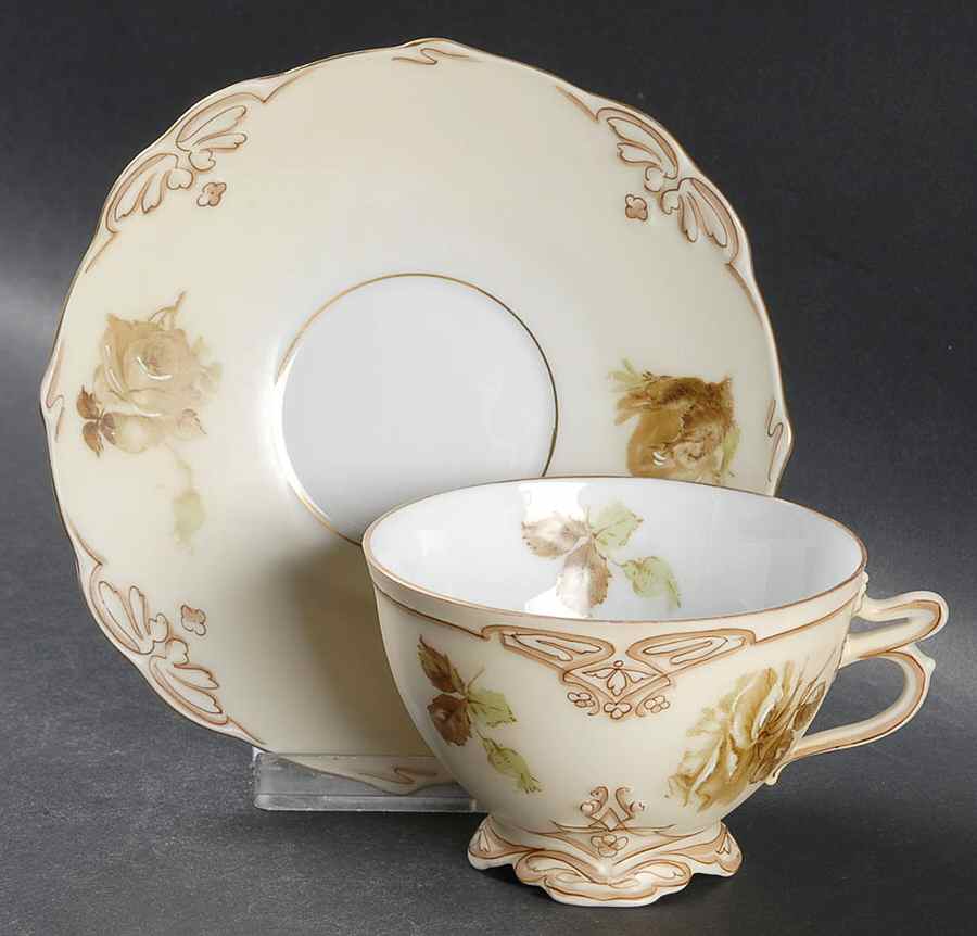 16 (Clarion Shape) Footed Cup & Saucer Set by Hermann Ohme-1