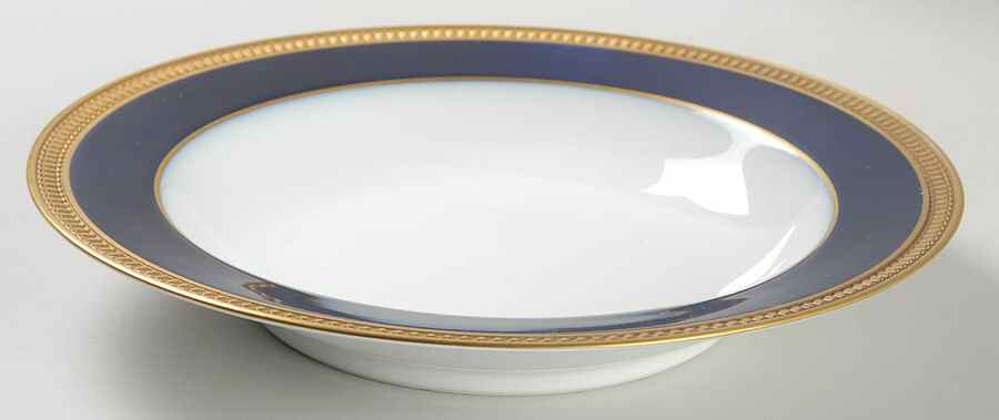 Royal Blue Rim Soup Bowl by Okura-1