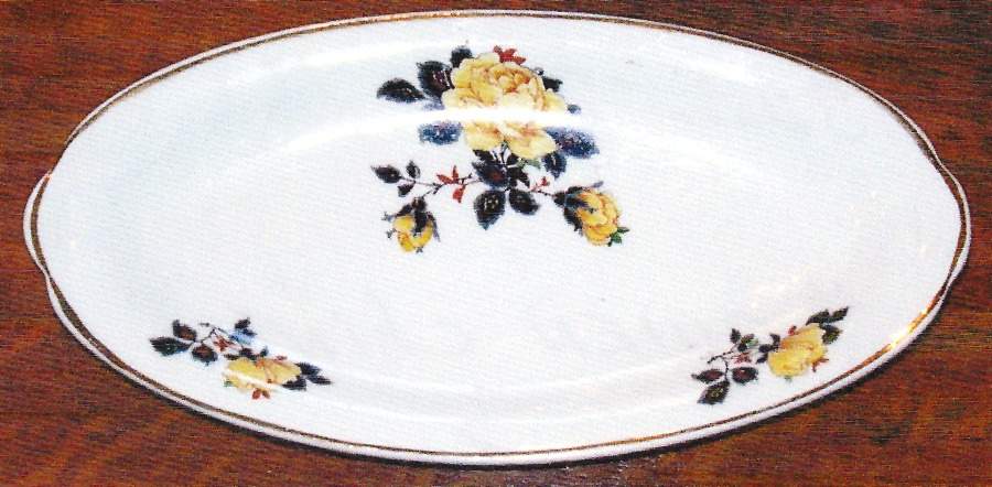 OWE22 14" Oval Serving Platter by Edward J Owen China-1