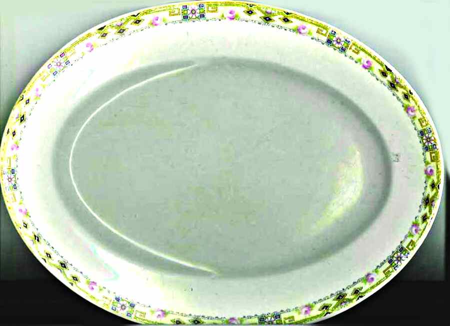 OWE23 11" Oval Serving Platter by Edward J Owen China-1