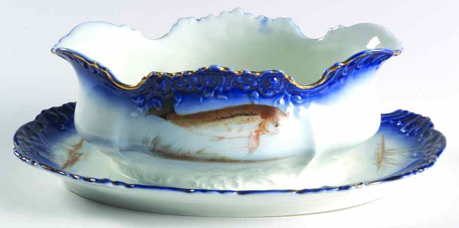 OHM70 Gravy Boat with Attached Underplate by Hermann Ohme-1