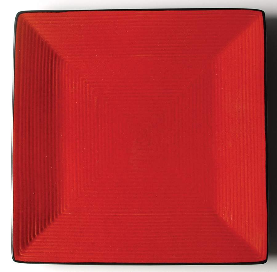 Shangri La Red Square Dinner Plate by Oneida-1