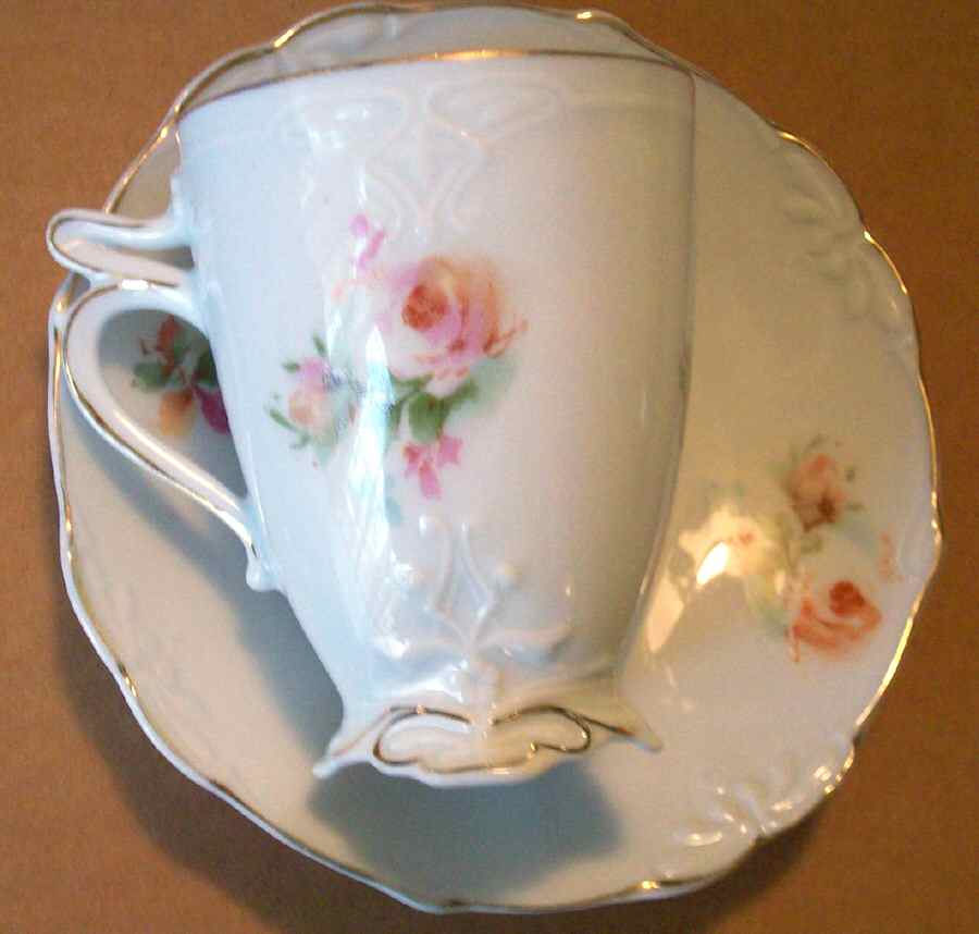 OHM107 Footed Cup & Saucer Set by Hermann Ohme-1