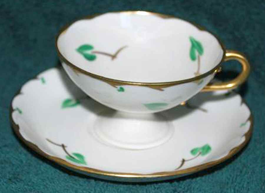 OYW1 Footed Cup & Saucer Set by Royal Crown (USA)-1