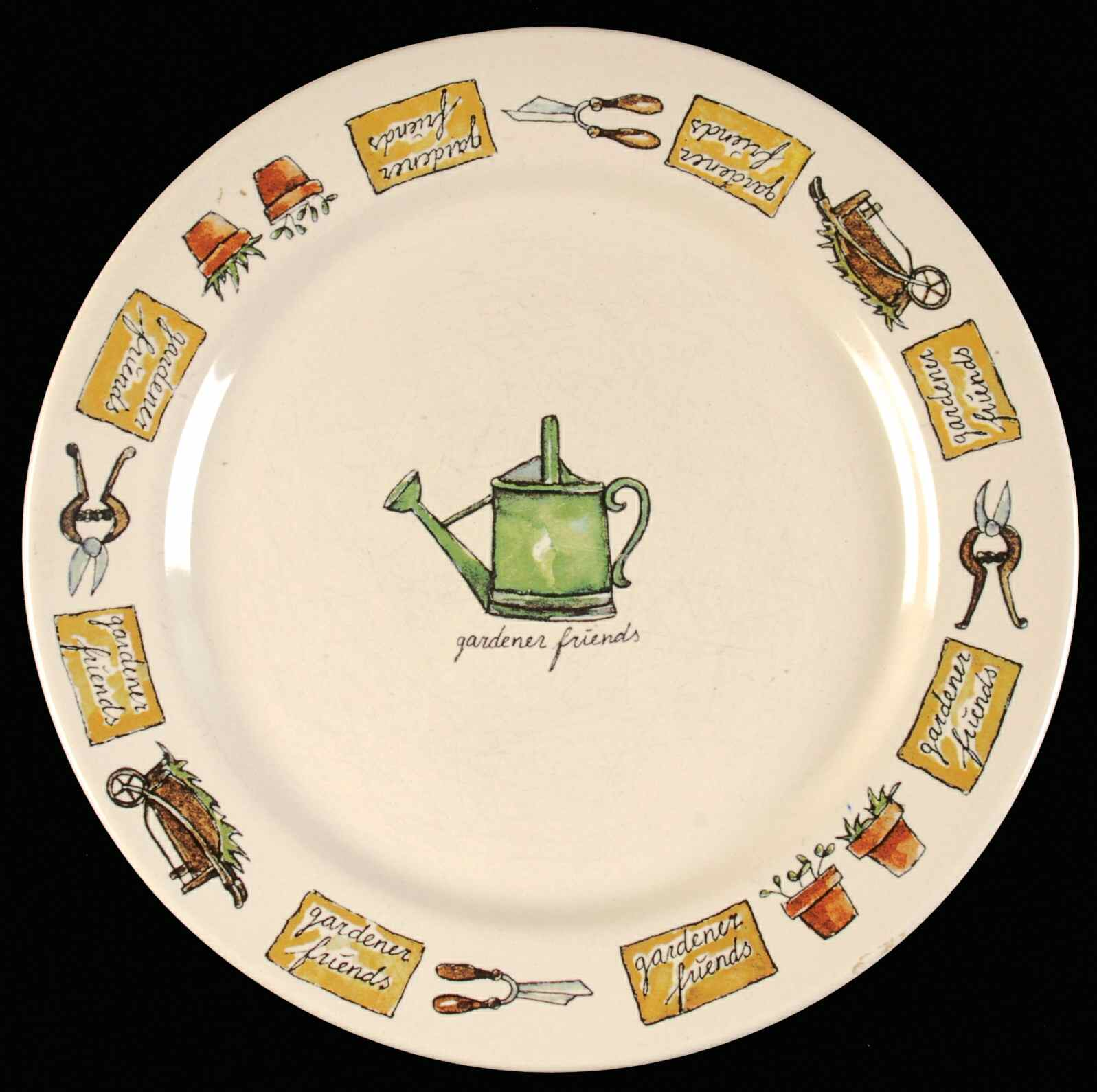 Gardener Friends Dinner Plate by Original World of Jet and Company-1