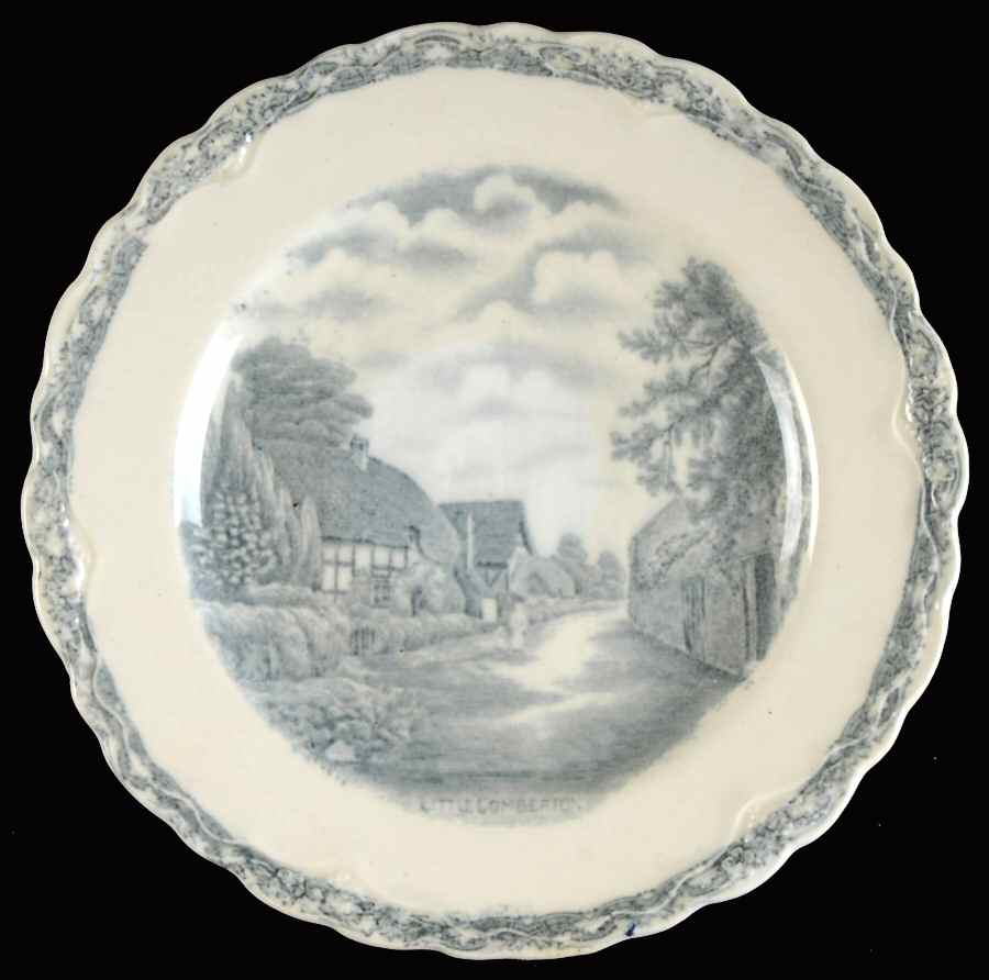 Country Side (Gray) Bread & Butter Plate by Old Hall-1