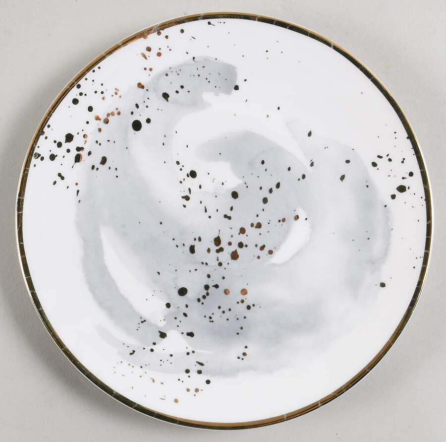 Harper Splatter Accent Salad Plate by Olivia & Oliver-1