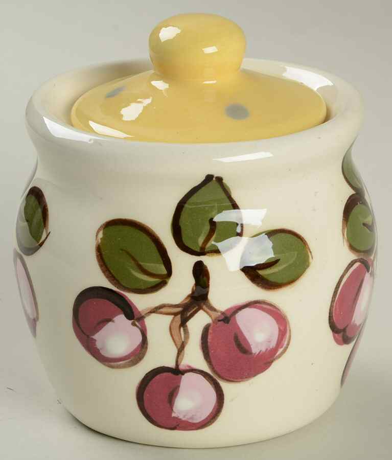 Cherries Sugar Bowl & Lid by Paula Estey-1