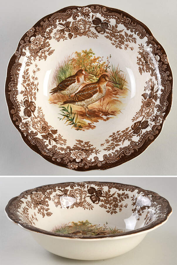Game Series (Birds) 8" Round Vegetable Bowl by Palissy-1