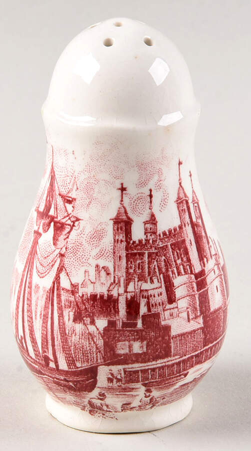 Thames River Scenes Pink Pepper Shaker by Palissy-1