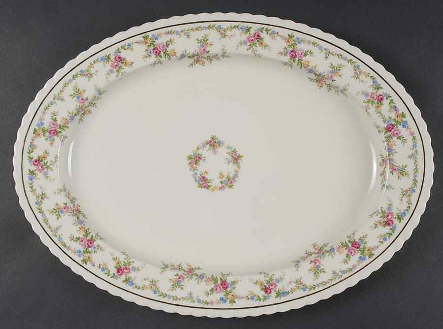 Chalfonte (Czech) 15" Oval Serving Platter by Princess (Bavaria, Czech)-1