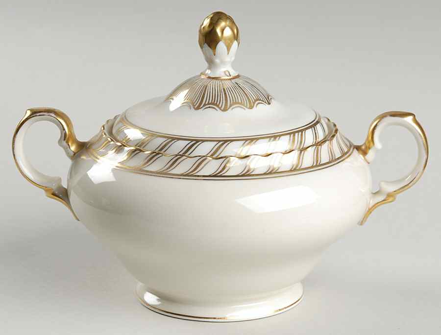 Jewel Sugar Bowl & Lid by Princess (Bavaria, Czech)-1