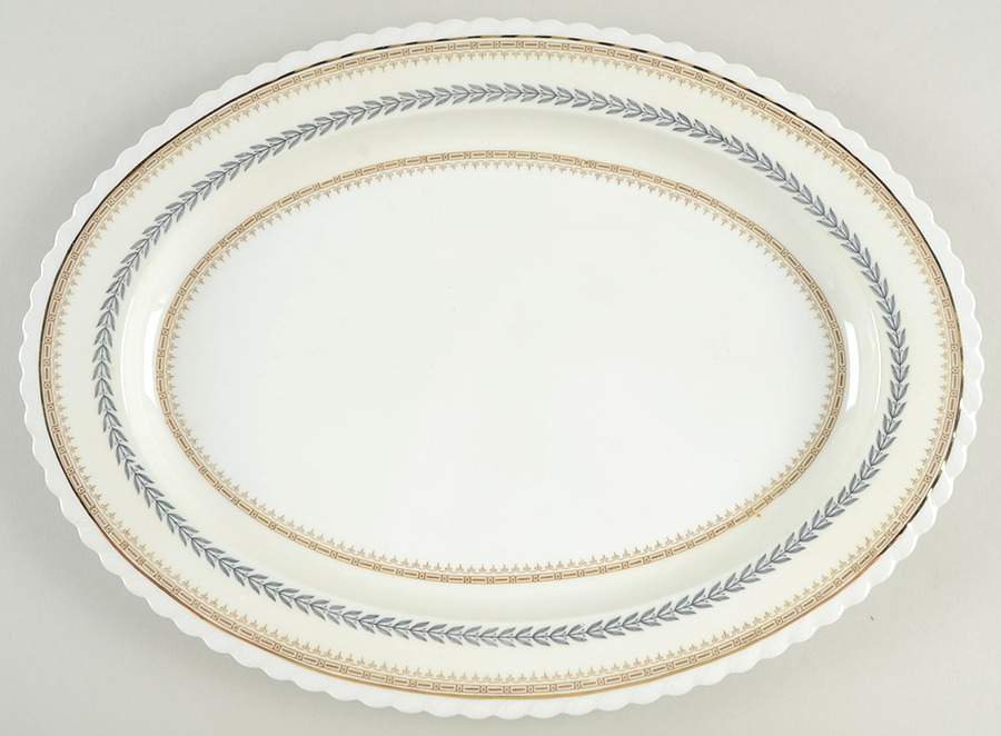 Laurelton 15" Oval Serving Platter by Princess (Bavaria, Czech)-1