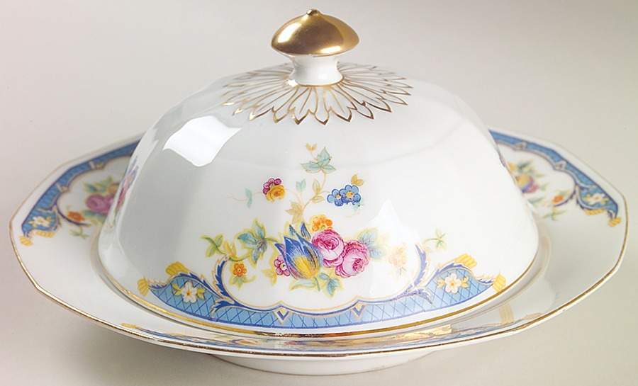 Alpena Round Covered Butter by Princess (Bavaria, Czech)-1