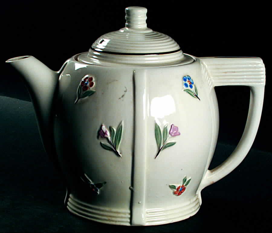 Double Floral Coffee Pot & Lid by Porcelier-1