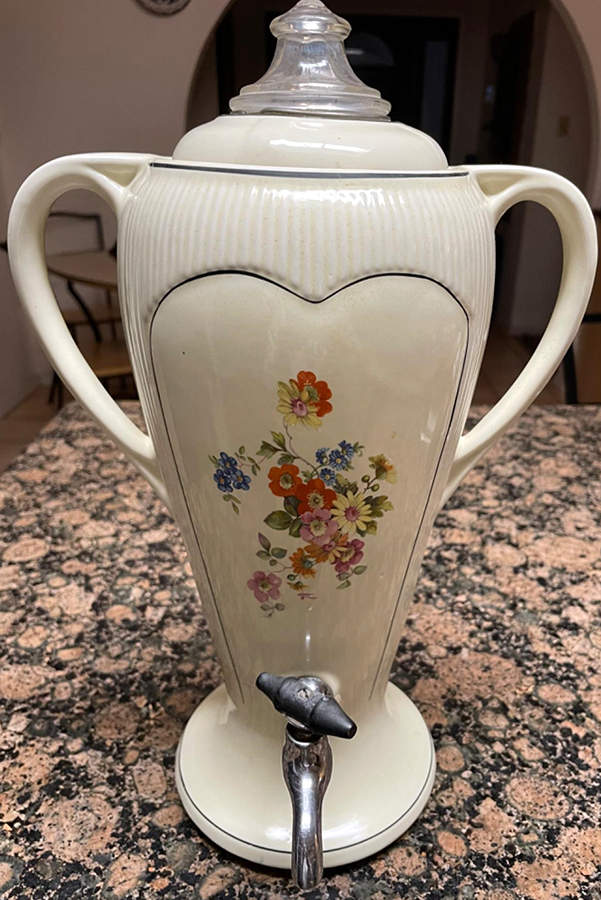 Field Flowers Electric Coffee Urn & Lid with Cord by Porcelier-1