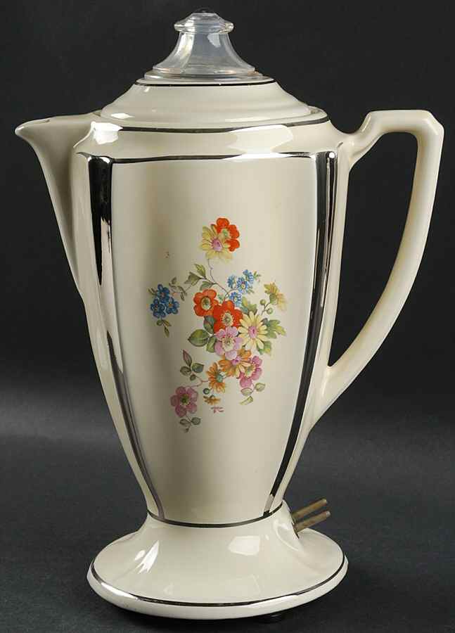 Field Flowers Percolator & Lid w/Drip by Porcelier-1