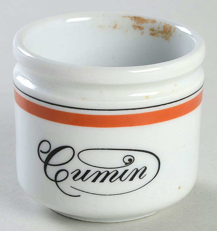 Bistrot Rust Orange Small Spice Jar No Cork Stopper by Porcelaine d'Auteuil-1